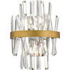 Constantinople 24cm brass&amp;transparent hampton glass wall lamp ZumaLine