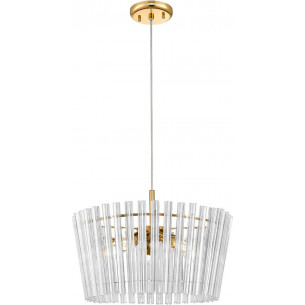 Bach 41cm transparent&amp;gold hampton glass pendant lamp ZumaLine