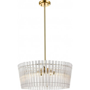 Bach 52cm transparent&amp;gold hampton glass pendant lamp ZumaLine