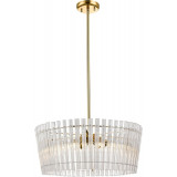 Lampa wisząca szklana hampton Bach 52cm przeźroczysty / złoty Zumaline