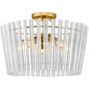 Bach 41.5cm transparent&amp;gold hampton glass ceiling lampZumaLine