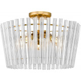 Bach 41.5cm transparent&gold hampton glass ceiling lampZumaLine Bach 41.5cm transparent&gold hampton glass ceiling lampZumaLine