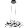 Lampa wisząca z kryształkami Maia LED 58cm czarny / chrom Zumaline