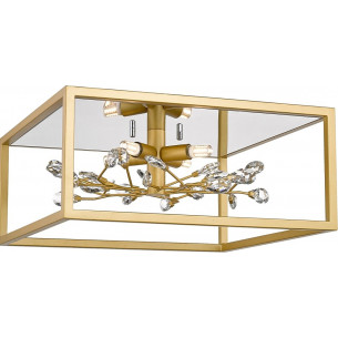 Spring 36.5cm gold&amp;clear crystal ceiling lamp ZumaLine