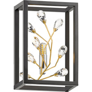 Spring gold&amp;transparent&amp;black crystal wall lamp ZumaLine