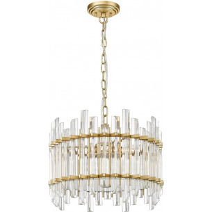 Alexandria 40cmtransparent&amp;gold hampton glass pendant lamp ZumaLine