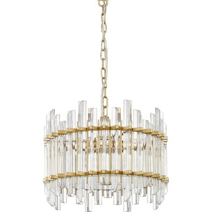 Lampa wisząca szklana hampton Alexandria 40cm transparentny / złoty Zumaline 2