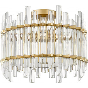 Alexandria 40cm transparent&amp;gold hampton glass ceiling lamp ZumaLine