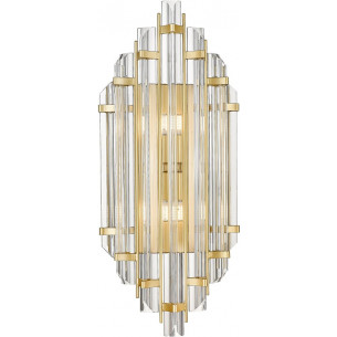 Alexandria transparent&amp;gold hampton glass wall lamp ZumaLine