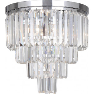 Amedeo 40cm clear&amp;silver glamour crystal ceiling lamp ZumaLine