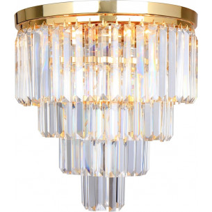 Amedeo 40cm clear&amp;gold glamour crystal ceiling lamp ZumaLine