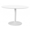 Stylowy Stół okrągły na jednej nodze Ibiza 110 Biały Actona do kuchni, jadalni i salonu.