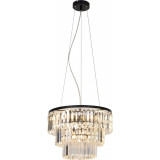 Lampa wisząca kryształowa Tifanny 40cm czarny / transparentny Zumaline