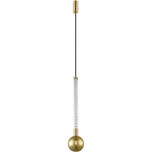 Mida 11cm brushed brass&amp;golden glass glass globe pendant lamp ZumaLine