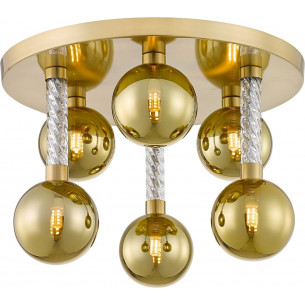 Mida 42cm brushed brass&amp;golden glass glass balls ceiling lamp ZumaLine