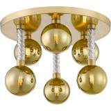 Mida 42cm brushed brass&amp;golden glass glass balls ceiling lamp ZumaLine