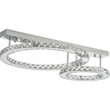 Plafon dwupunktowy z kryształkami Griona LED 50cm zrebrny Zumaline