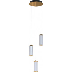 Cally II LED 30cm gold triple glass pendant lamp ZumaLine