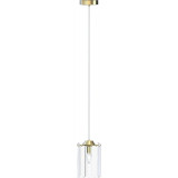 Lampa wisząca szklana Nira 16cm przeźroczysty / złoty Zumaline