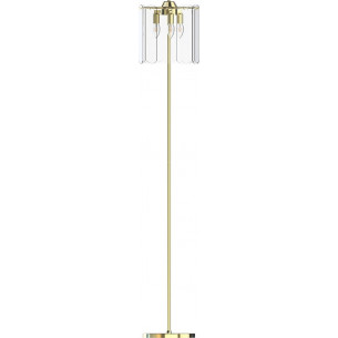 Nira 30cm transparent&amp;gold glass floor lamp ZumaLine