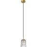 Tazza 12cm transparent&amp;gold glass pendant lamp ZumaLine