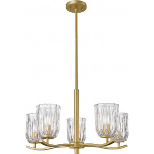 Tazza 60cm transparent&amp;gold hanging glass chandelier ZumaLine