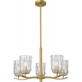 Tazza 60cm transparent&amp;gold hanging glass chandelier ZumaLine
