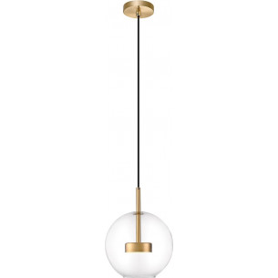 Enceladus LED 20cm transparent&amp;golden brown glass sphere pendant lamp ZumaLine