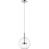 Lampa wisząca szklana kule Enceladus LED 20cm przeźroczysty / chrom Zumaline