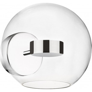 Enceladus LED transparent&amp;chrome glass globe wall lamp ZumaLine