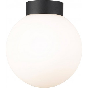 Arcturus 14cm milk glass&amp;matte black glass ceiling lamp ZumaLine