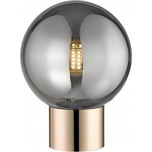 Arcturus 12cm matte black&amp;french gold&amp;chrome glass glass globe table lamp ZumaLine