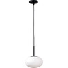 Omi 20cm white opal&amp;black pendant glass lamp ZumaLine