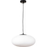 Omi 40cm white opal&amp;black glass pendant lamp ZumaLine