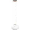 Omi 20cm white opal&amp;gold glass pendant lamp ZumaLine