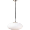 Omi 40cm white opal&amp;gold glass pendant lamp ZumaLine