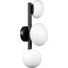 Omi white opal&amp;black glass 3-point wall lamp ZumaLine