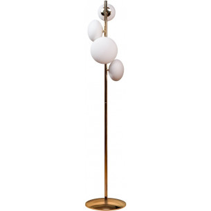 Omi white opal&amp;gold 4-light glass floor lamp ZumaLine