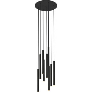 Loya LED IX 42cm black matt tubes pendant lamp ZumaLine