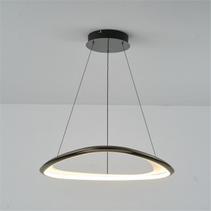 Getafe LED 65cm black chrome&amp;white modern pendant lamp ZumaLine