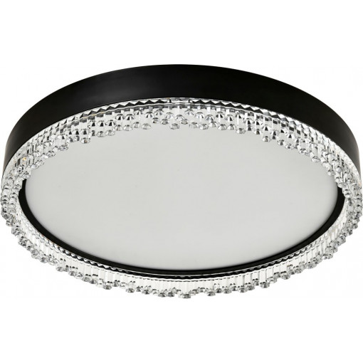 Regi LED 40cm black matt Round glamour ceiling lamp ZumaLine