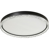 Plafon okrągły glamour Regi LED 60cm czarny mat Zumaline