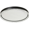 Plafon okrągły glamour Regi LED 60cm czarny mat Zumaline