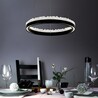 Lampa wisząca okrągła Regi LED 40cm czarny mat Zumaline