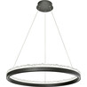 Regi LED 60cm black matt Round pendant lamp ZumaLine