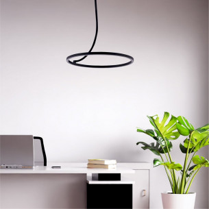 Corit LED 58.5cm black Round ceiling lamp ZumaLine