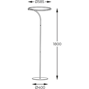 Lampa podłogowa minimalistyczna Corit LED 58,5cm czarna Zumaline 2