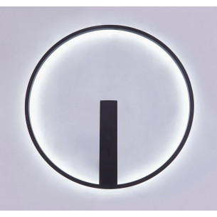 Corit LED 58.5cm black Round wall lamp ZumaLine