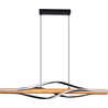 Lampa nowoczesna z drewnem Baez LED 100cm czarny / brąz Zumaline