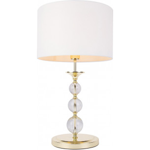 Rea 36cm white&amp;gold table lamp with shade ZumaLine